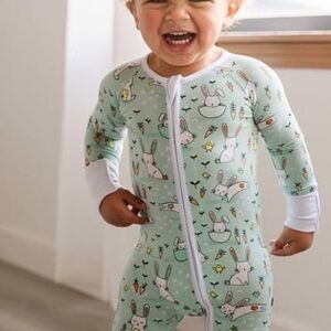 Little Sleepies Mint Bunny Pajamas